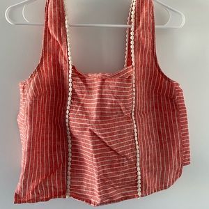 Marine Layer Stella linen tank sz S